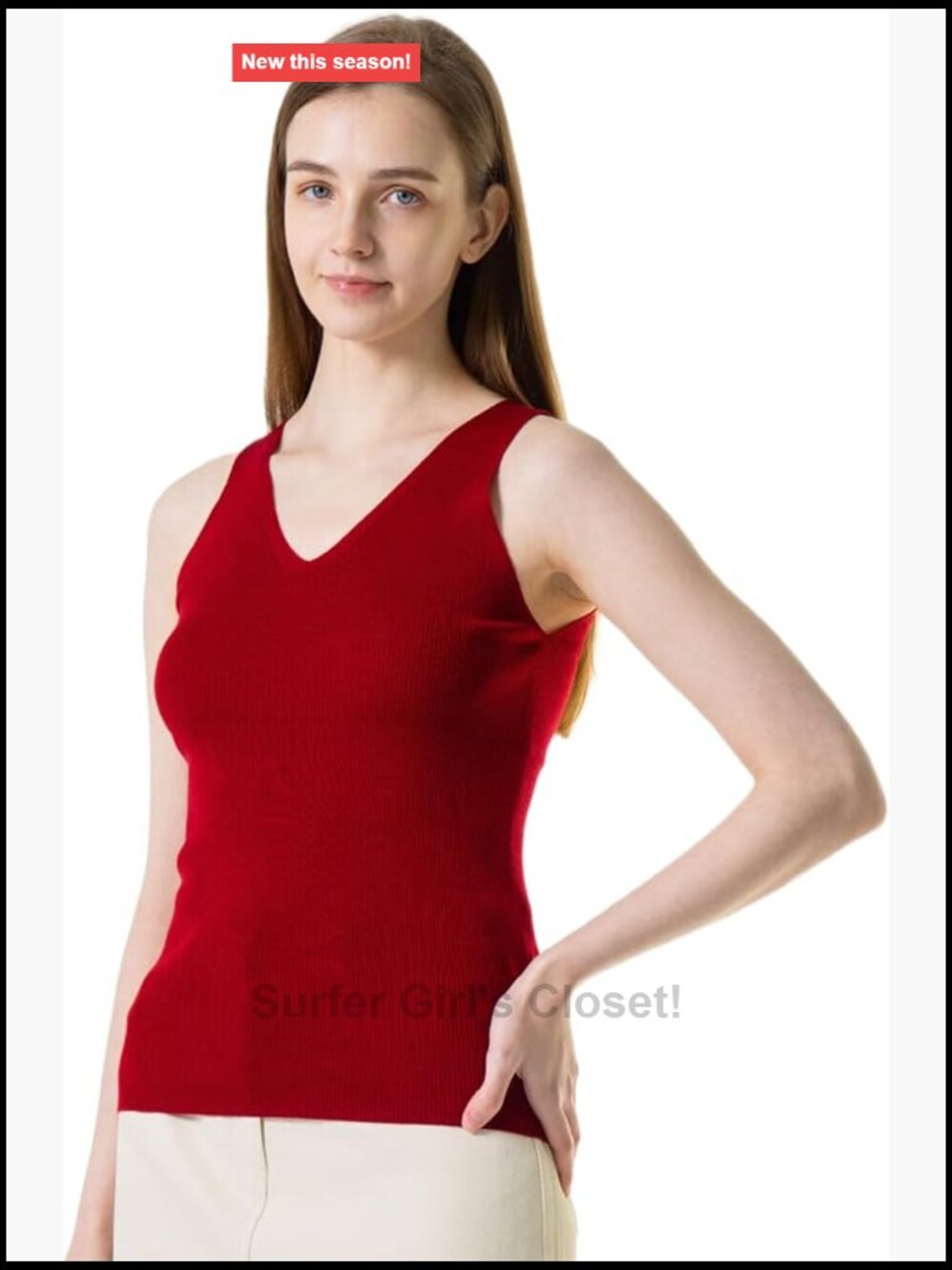 100% Merino Wool Women Tank Top V-Neck Sleeveless Lightweight Breathable
